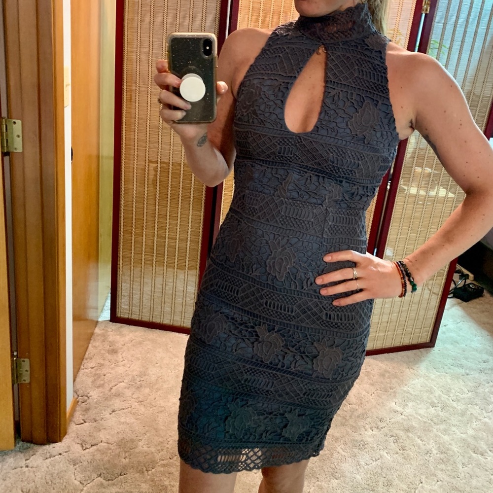 🔥 INDIKAH | Sexy Gray/Blue Dress